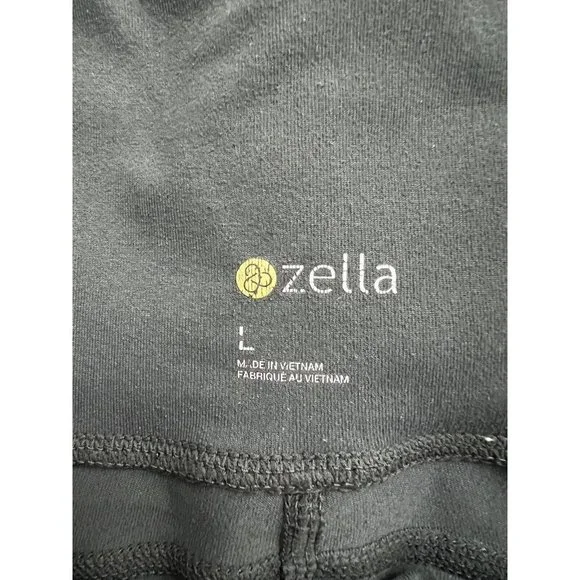 Zella Size Large Olive Green Ribbed Moto Leggings - Picture 5 of 6
